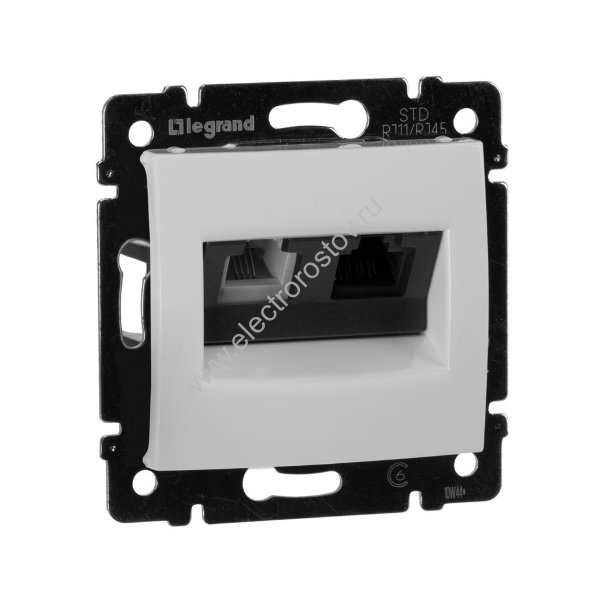 Valena Белый Розетка двойная комп.(RJ45) 1-ая 5 кат UTP + ТЛФ 1-ая (RJ11) Legrand