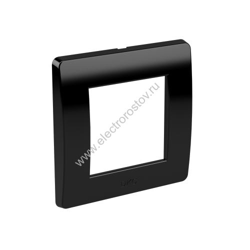 DKC Рамка на 2 модуля (одноместная), черная