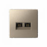 Systeme Electric ArtGallery Шампань Розетка двойная компьютерная RJ45+RJ45, кат. 5е, механизм