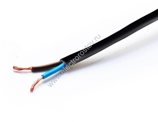 Шнур ШВВП черный 2х0,75 ГОСТ