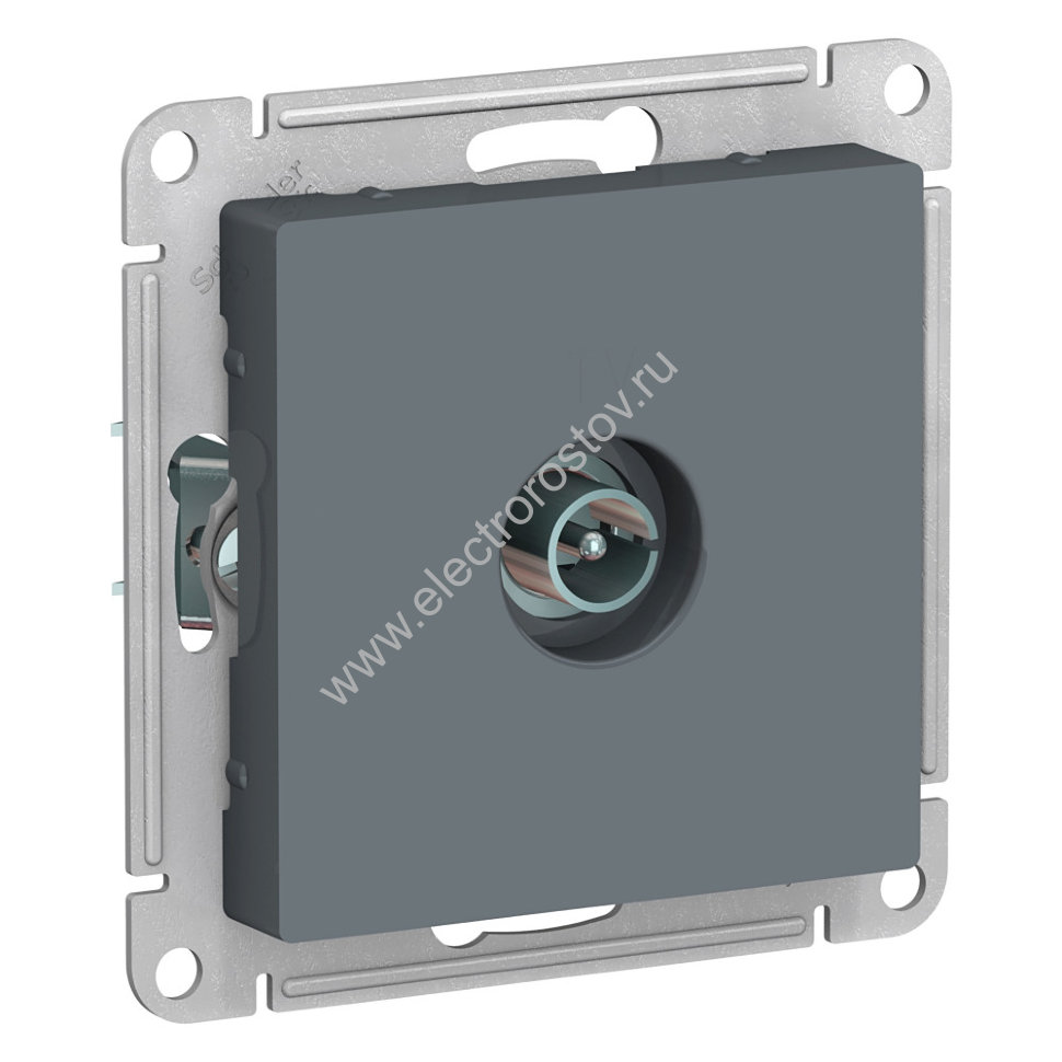 AtlasDesign Грифель Розетка антенная одиночная TV коннектор Schneider Electric