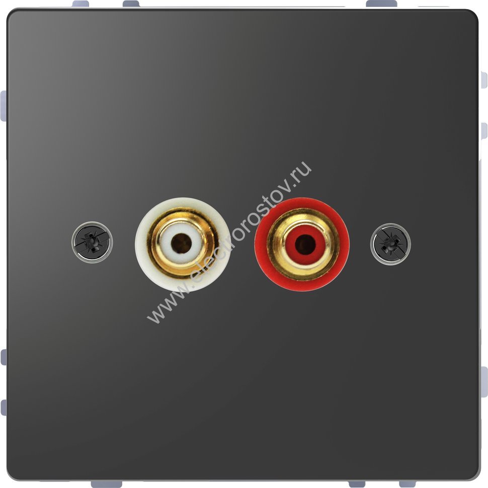 Merten D-Life Антрацит Аудиорозетка с модул. тюльпан Schneider Electric