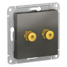 AtlasDesign Сталь Аудиорозетка двухместная Schneider Electric