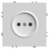 STEKKER Эмили Белый фарфор, soft touch Розетка 1-местная с защитной шторкой (механизм), б/з
