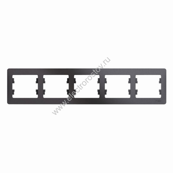 Glossa Графит Рамка 5-ая горизонтальная Schneider Electric