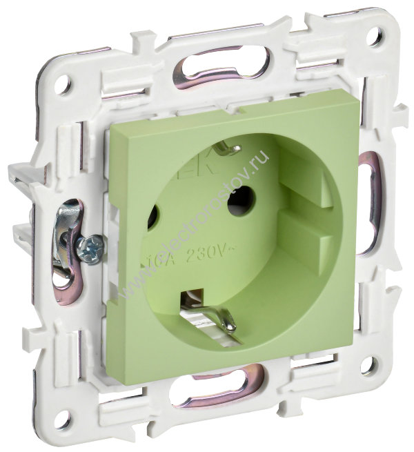 IEK SKANDY Мятный Розетка с/з без защитных шторок 16А SK-R05G