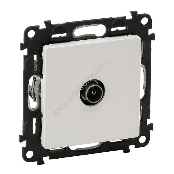 Valena LIFE Белый Розетка TV проходная 1,5дБ/14дБ 0-2400 МГц. Legrand