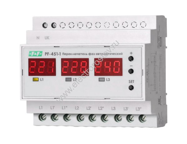 Реле переключения фаз автоматический PF-451-1 F&F