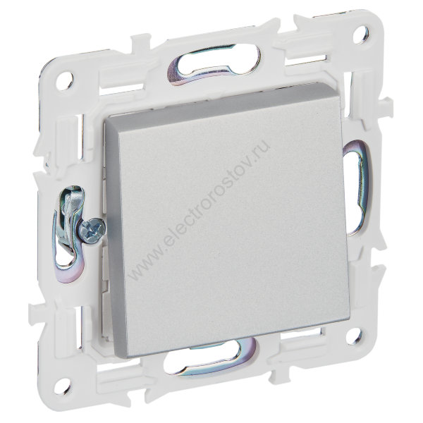 IEK SKANDY Серебряный Выключатель 1-клавишный перекрестный 10А SK-V03S
