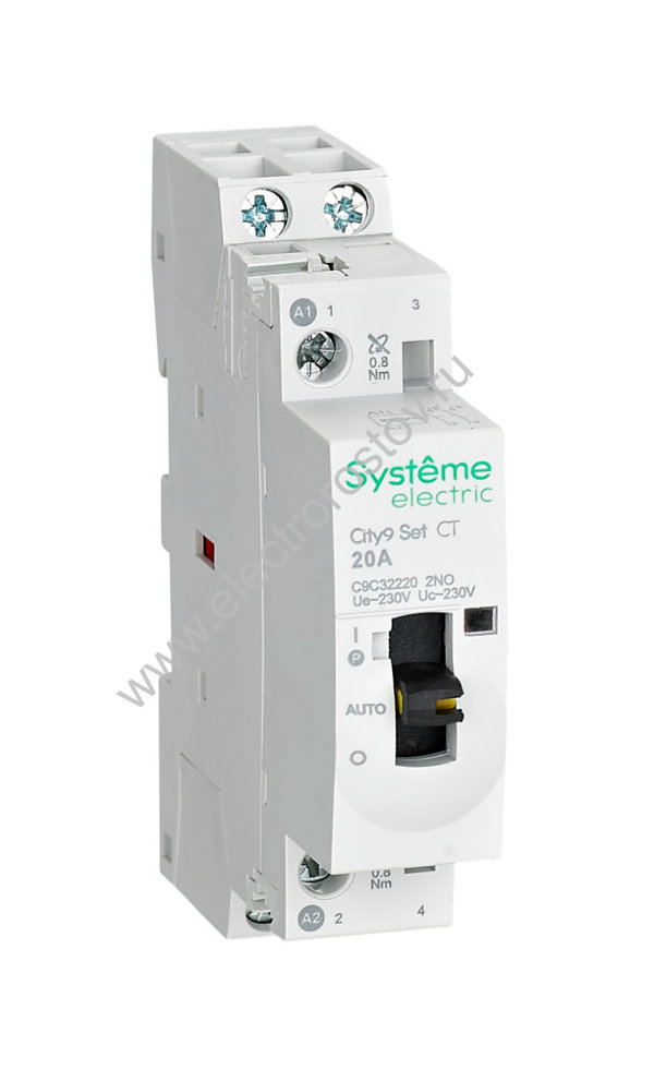 City9 Контактор модульный 1P 230V 2НО 20A ручное упр. AC Schneider Electric
