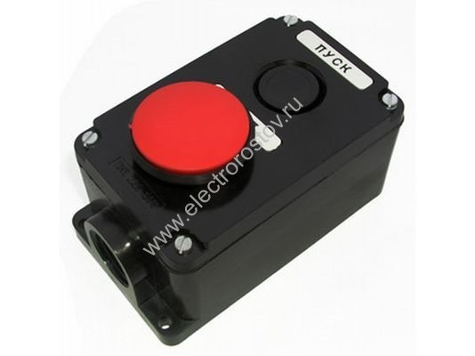 Пост кнопочный ПКЕ 222-2 красный грибок IP54