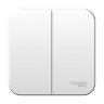 Blanca наруж Белый Выключатель 2-клавишный 10А, 250B, изолир. пластина Schneider Electric