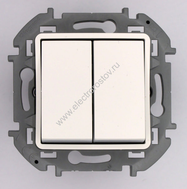 INSPIRIA Белый Переключатель 2-клавишный Legrand