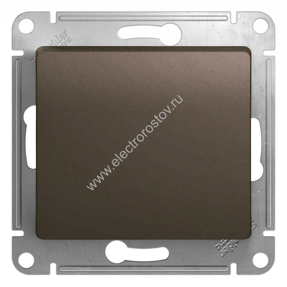 Glossa Шоколад Выключатель 1-клавишный кнопочный Schneider Electric