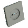 STEKKER Эмили Платиново-серый, soft touch Розетка 1-местная с защитной шторкой (механизм) б/з