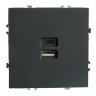 STEKKER Эмили Черный уголь, soft touch Розетка 2-местная USB + Type C 20W