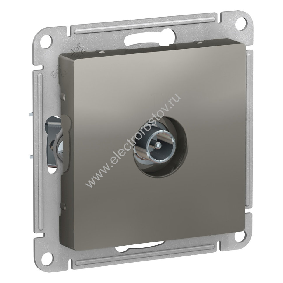 AtlasDesign Сталь Розетка TV проходная 4DB Schneider Electric
