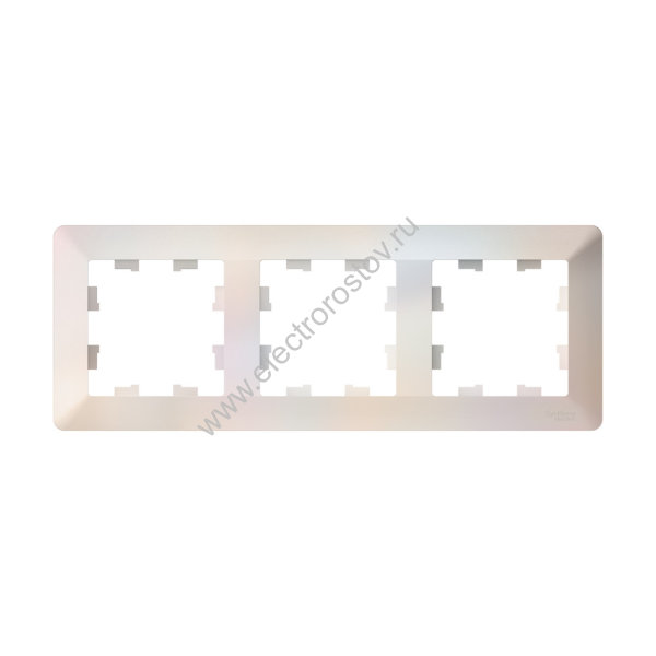 Systeme Electric AtlasDesign Air Жемчуг/дымчатый белый Рамка 3-ая