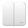 Blanca наруж Белый Выключатель 2-клавишный 6А, 250B, изолир. пластина Schneider Electric