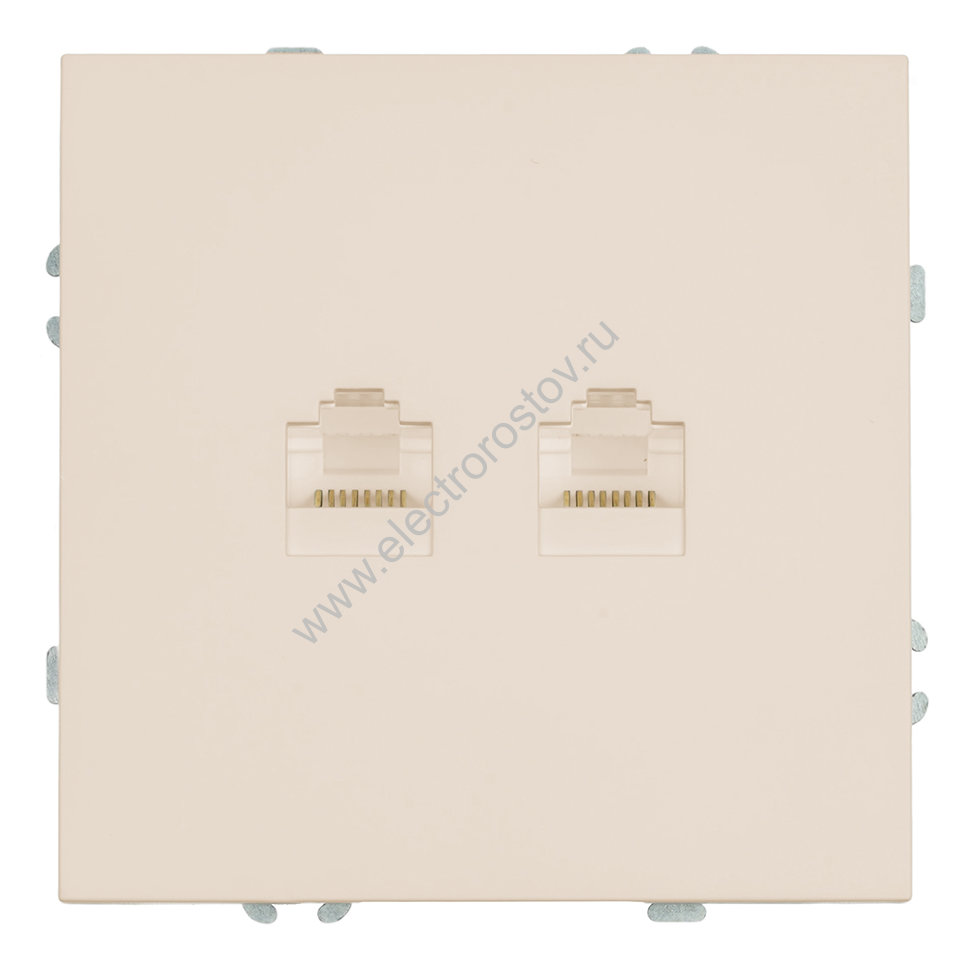 STEKKER Эмили Кашемир, soft touch Розетка компьютерная 2-местная RJ-45