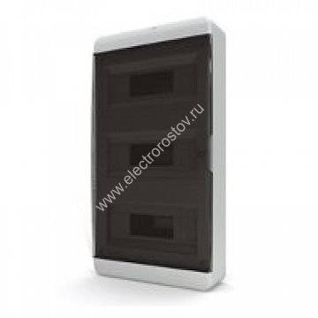 Щит накладной 36 модулей, дверь прозрачная черная, IP40 tekfor