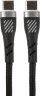 Шнур Type-C - Type-C 1м, черный POWER тканевая оплетка Perfeo