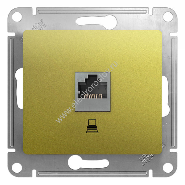 Glossa Фисташковый Розетка компьютерная 1-ая RJ45, кат. 5e Schneider Electric