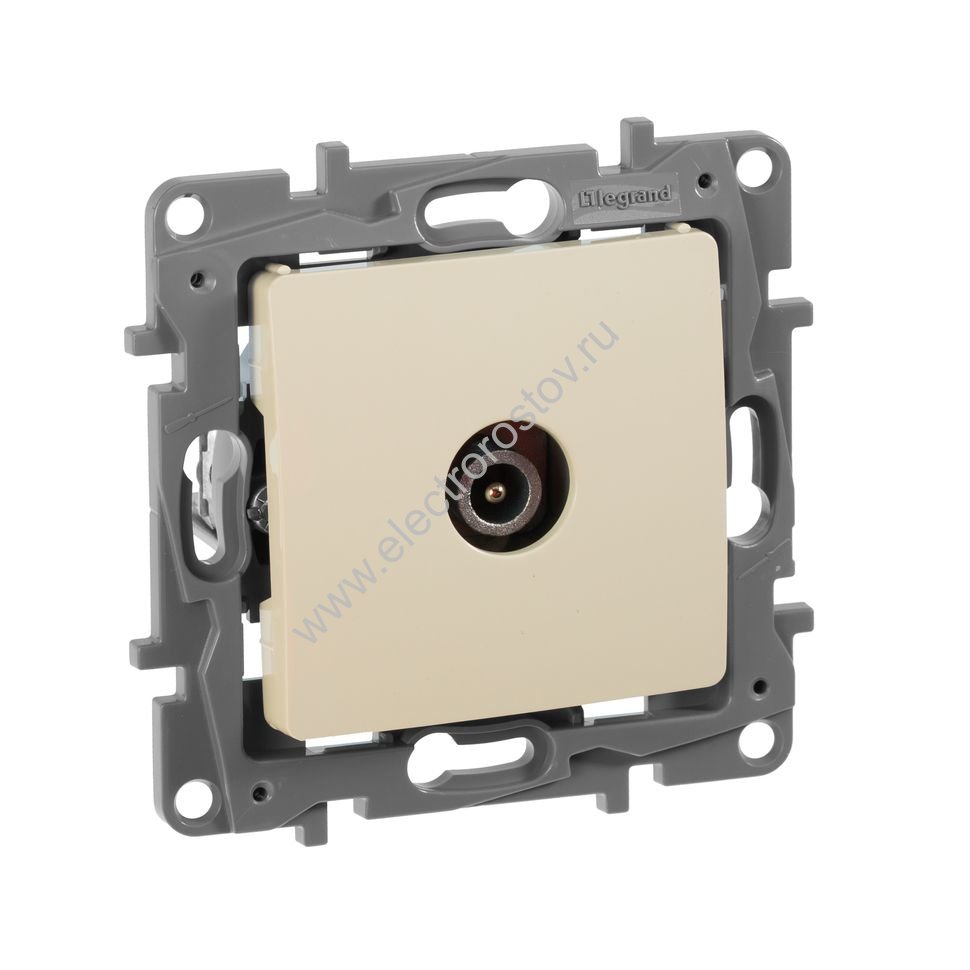 Etika Слоновая кость Розетка TV проходная, 15дБ Legrand