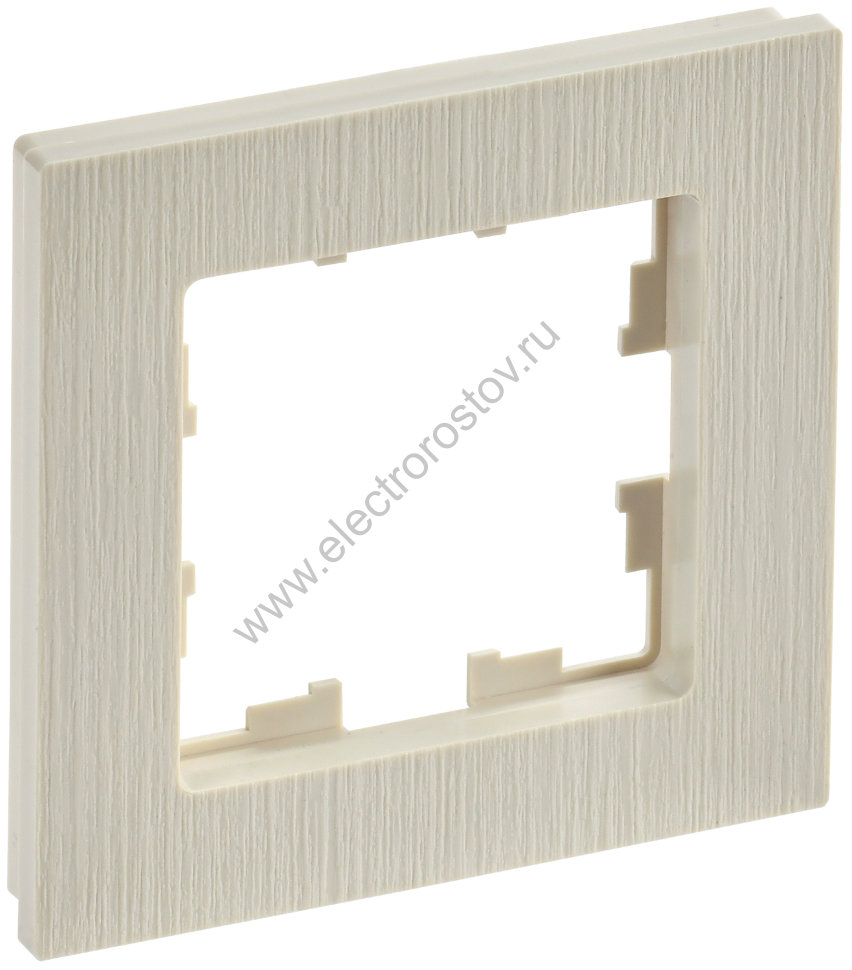 IEK BRITE DECOR Бежевый рифленый Рамка 1-м РУ-1-Бр