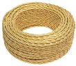 Витой провод 3*1,5, золото, глянец 50м