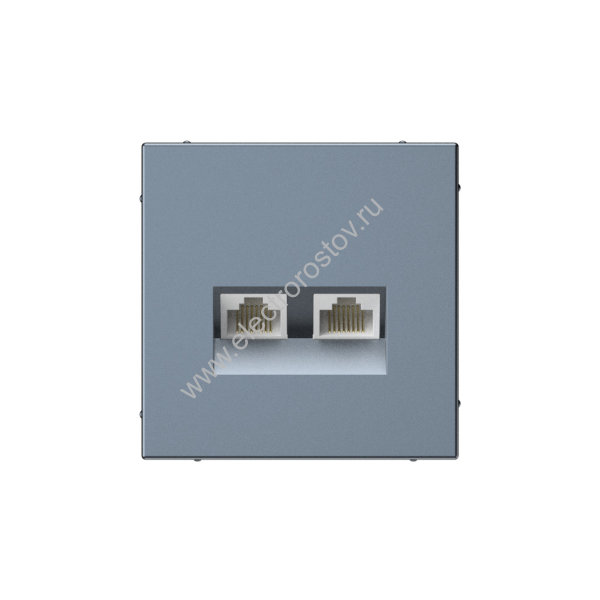 Systeme Electric ArtGallery Грифель Розетка двойная компьютерная RJ45+RJ45, кат. 5е, механизм