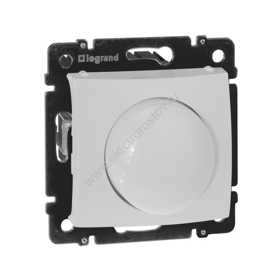 Valena Белый Светорегулятор поворотный 100-1000W для л/н, галог. ламп с обмоточным т-ром Legrand
