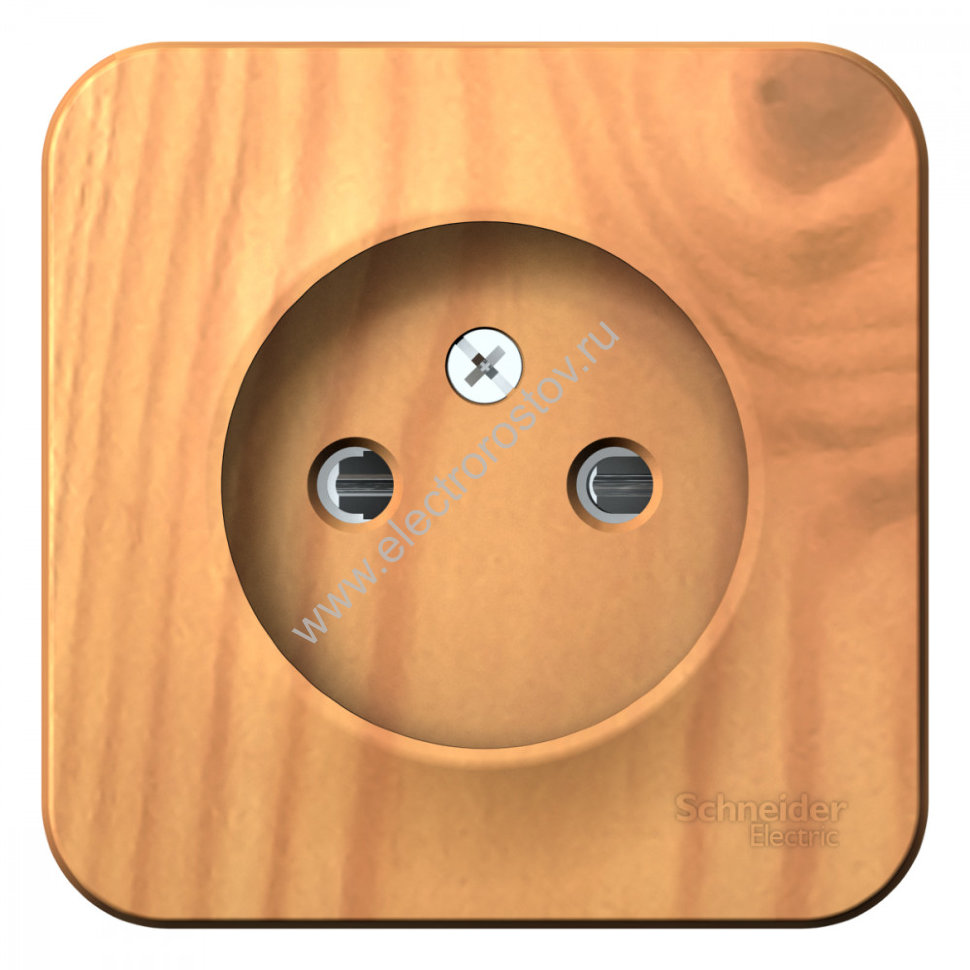 Blanca наруж Ясень Розетка б/з со шторками 16А, 250В, изолир. пластина Schneider Electric
