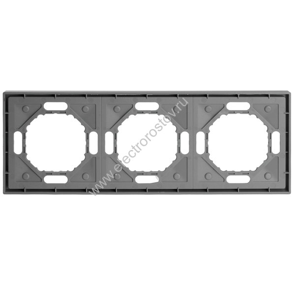 STEKKER Эмили Платиново-серый, soft touch Рамка 3-местная