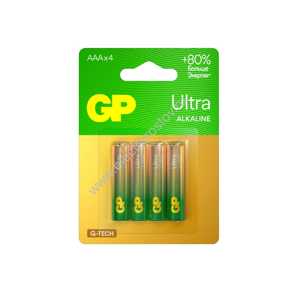 Батарейки AAA Ultra Alkaline (бл. 4шт) GP