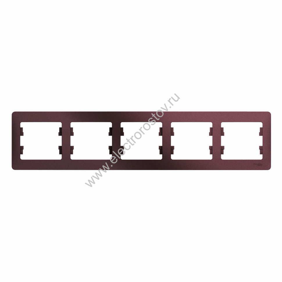 Glossa Баклажановый Рамка 5-ая горизонтальная Schneider Electric