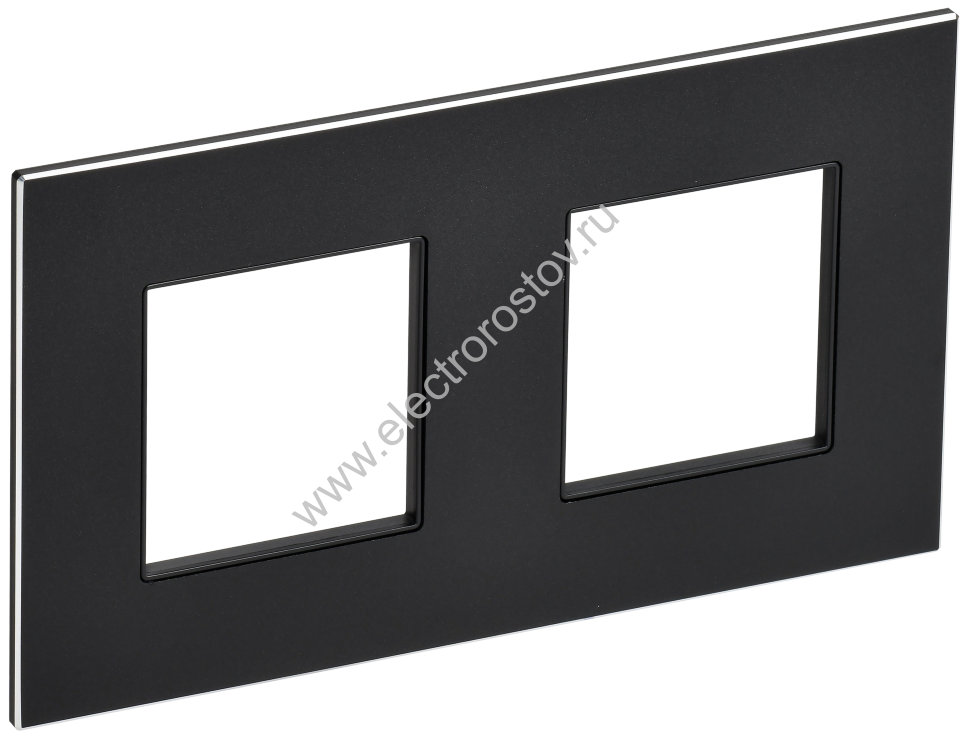 IEK SKANDY Металл Черный Рамка 2-ая SK-F32Bl