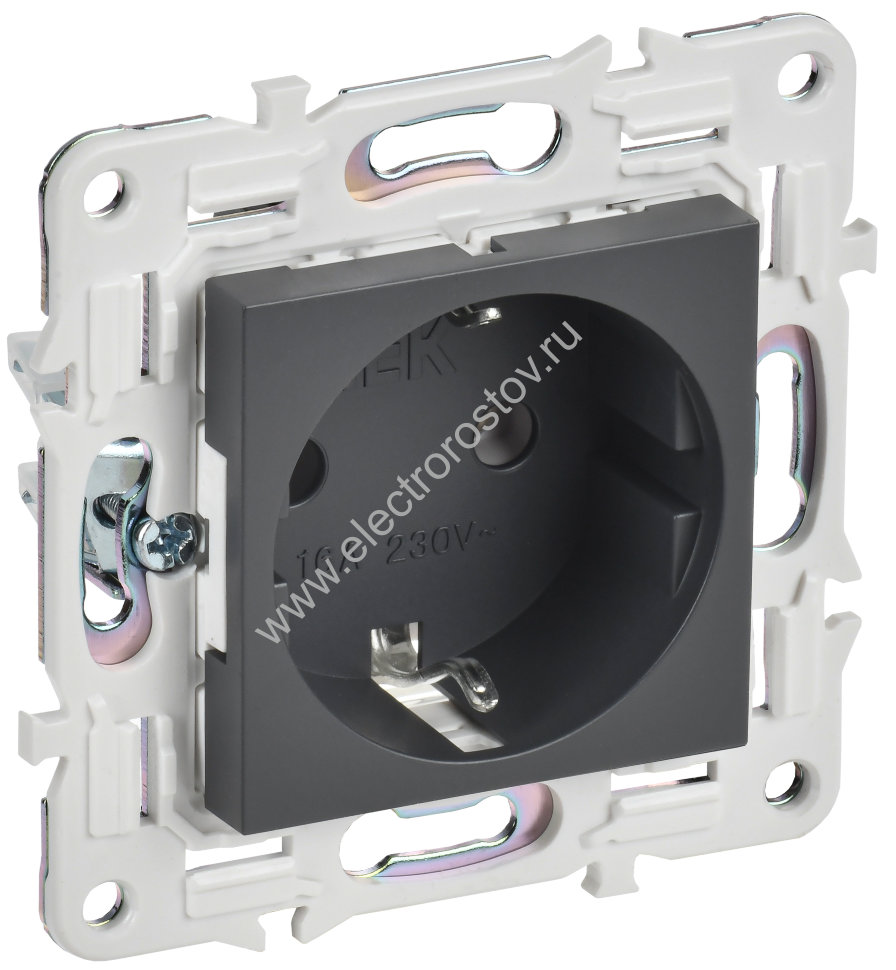 IEK SKANDY Титан Розетка с/з без защитных шторок 16А SK-R05T