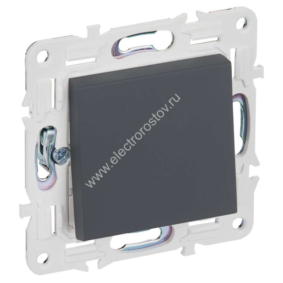 IEK SKANDY Графит Выключатель 1-клавишный перекрестный 10А SK-V03G