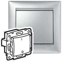 Valena Алюминий Выключатель 1-клавишный 2-х полюсный Legrand