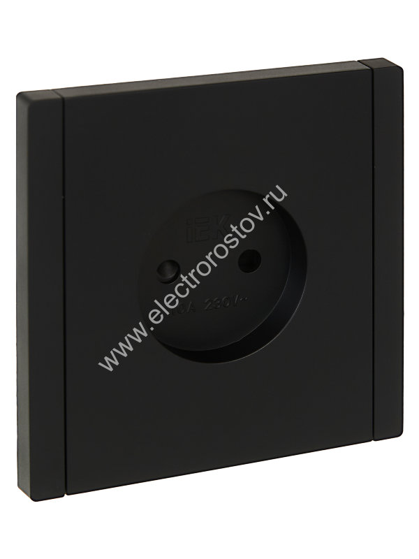 IEK FORTE&PIANO Черный Розетка б/з со шт винтовое крепление 10А FP117