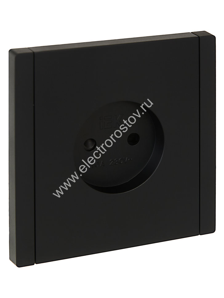 IEK FORTE&PIANO Черный Розетка б/з со шт винтовое крепление 10А FP117