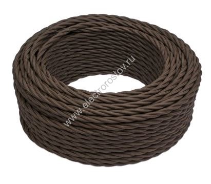 Витой провод 3*2,5, коричневый, матовый 10м