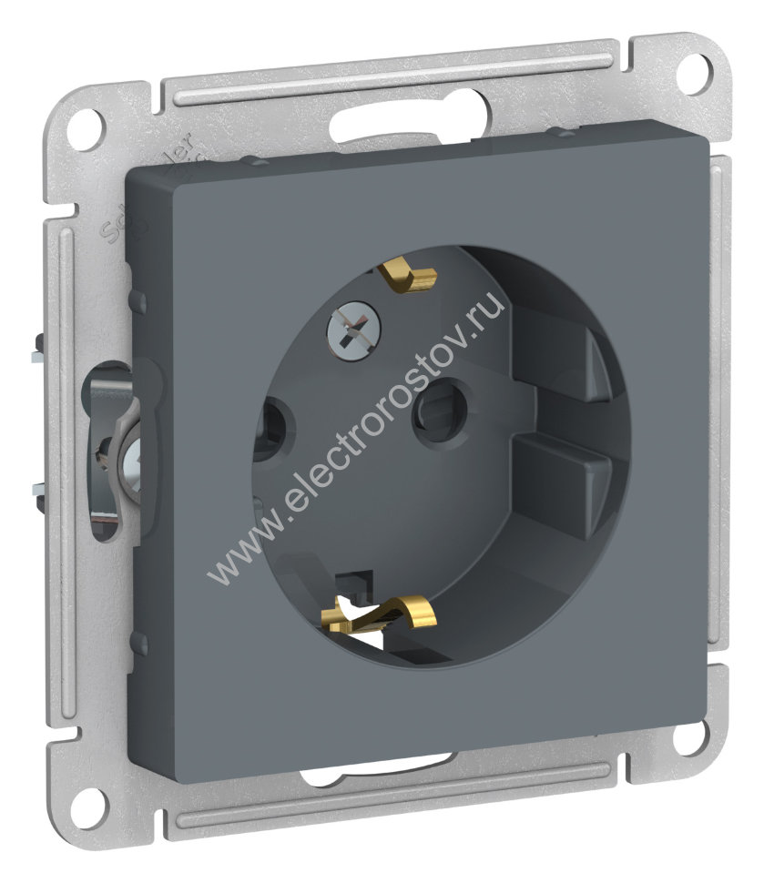 AtlasDesign Грифель Розетка 1-ая с/з со шторками Schneider Electric