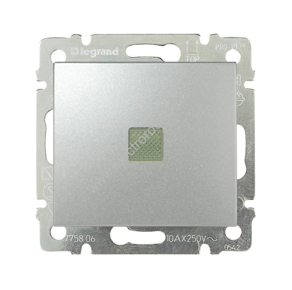 Valena Алюминий Выключатель 1-клавишный с подсветкой Legrand