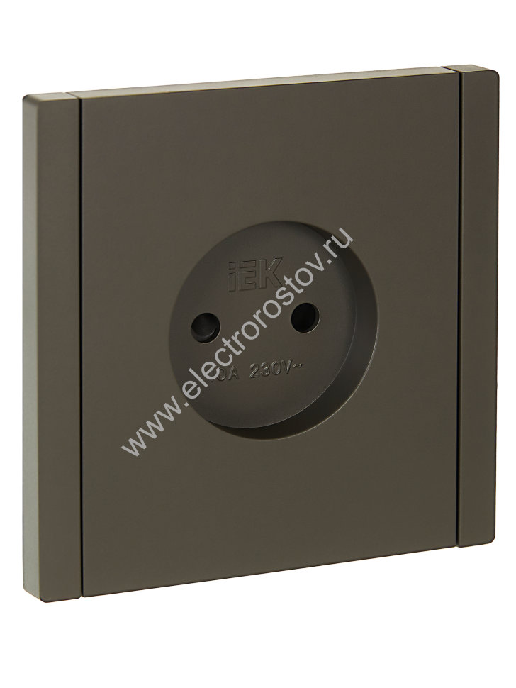 IEK FORTE&PIANO Серый Розетка б/з со шт винтовое крепление 10А FP317