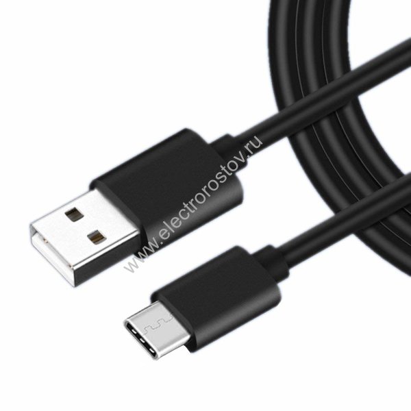 Кабель USB2.0 A вилка - USB Type-C вилка, черный, длина 2м. Perfeo