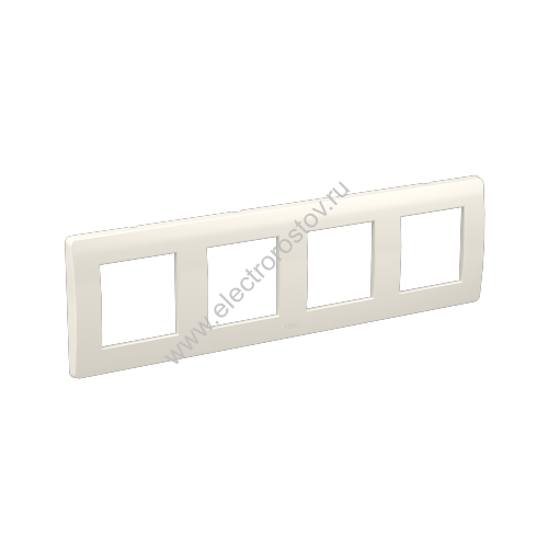 DKC Рамка на 2+2+2+2 модуля (четырехместная), белая, RAL9010