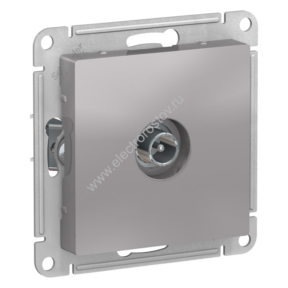AtlasDesign Алюминий Розетка TV проходная 4DB Schneider Electric