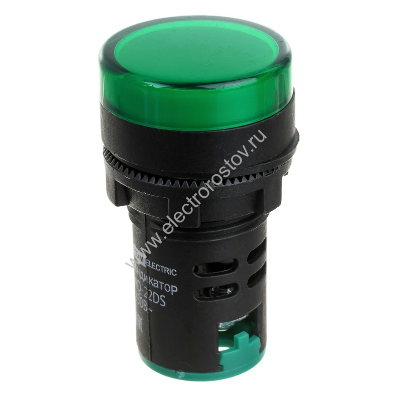 Лампа AD22DS(LED) матрица d22 мм зеленый 230В TDM